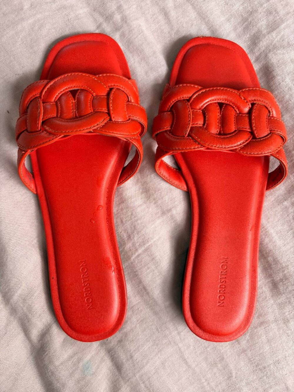Orange Nortstrom Slide-on sandals - 7.5